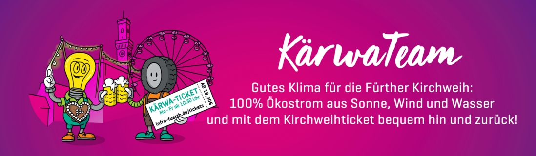 Information zur Kirchweih in Fürth - 100% Ökostrom und Kirchweihticket